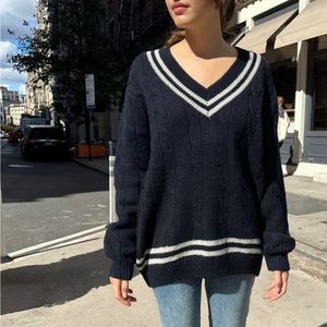 Brandy Melville NIKKI HEAVY WOOL STRIPE SWEATER